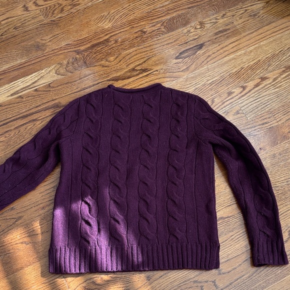 Ralph Lauren Women's Plum Cable Knit Sweater - Picture 5 of 7